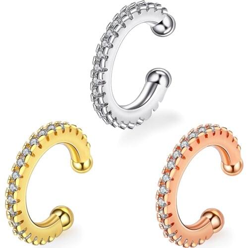 1PC Women Copper Nostril Nose Hoop Stud Ring Clip On Nose Body Jewelry Fake Piercing Jewelry Bijoux 8mm