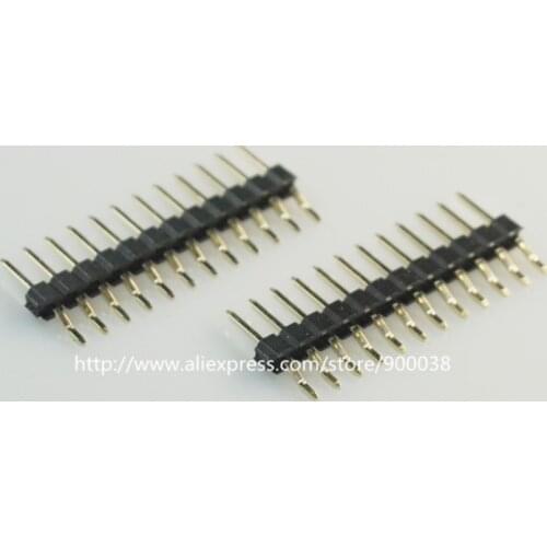 1000pcs 0.10" 1x12 P 12Pin 2.54mm Pin Header Male single row Right Angle 90 degree SMD / SMT Surface Mount PCB reflow solder