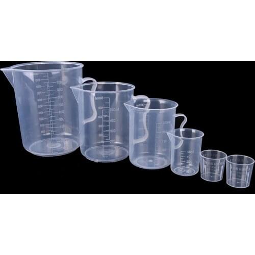 20ml / 30ml /50ml /300ml /500ml/1000ml Clear Plastic Graduated Measuring Cup For Baking Beaker Liquid Measure JugCup Container