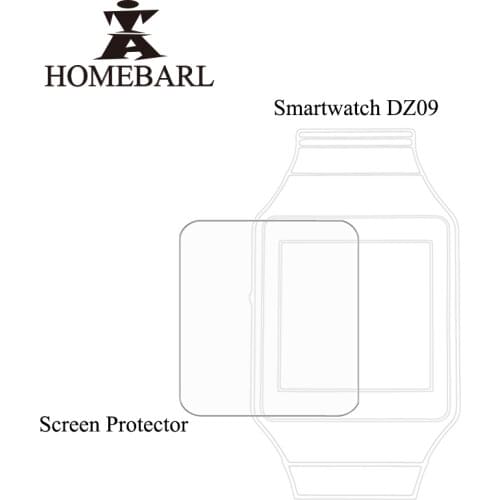 5PCS/Lot New HD High Definition Clear Transparent LCD Screen Protector Film Cover For Smart Watch DZ09 Bluetooth Smart Watch