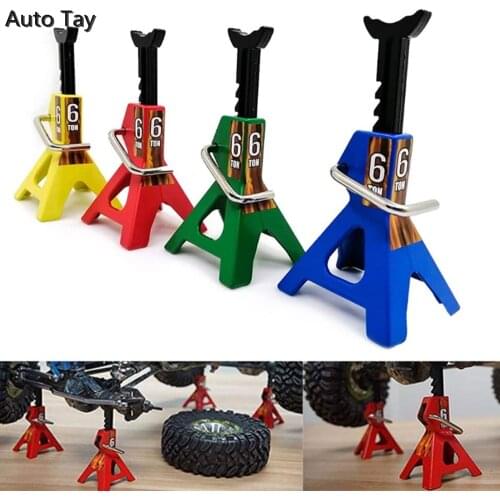 6 Ton Scale Metal Simulation Height Jack Stand Repair Tool for 1/10 D90 Axial Wraith SCX10 Crawler RC Off-road Car