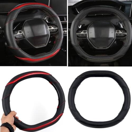 Car Accessories for Peugeot 3008 5008 GT 2017 2018 2019 2020 Leather Steering Wheel Protector Cover