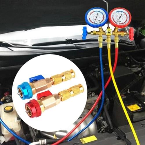 High And Low Quick Coupler R134A Adapter For Ford For BMW For Audi Car Air-conditioning R134A A/C Manifold Gauge Quick Fitting