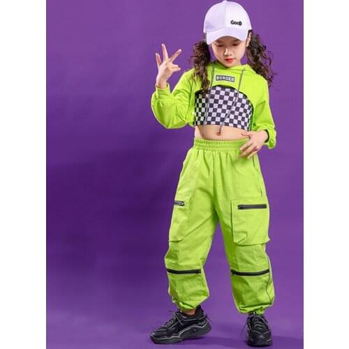 Kids Sets Hoodie Vest Pant Girls Streetwear Casual Hip Hop Teenager Children Tracksuits Dance Stage Show Clothing Costumes