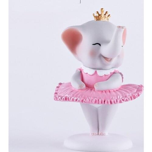Girl heart cute ballet elephant dance figdecoration creative cake baking decoration childrens birthday gift EA36