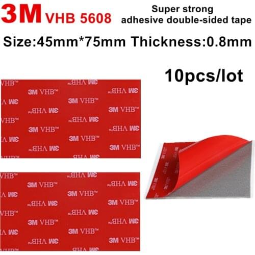 10pcs/lot 45X75mm 3M VHB foam double sided adhesive thickness 0.8mm car gadgets for home design tape strong