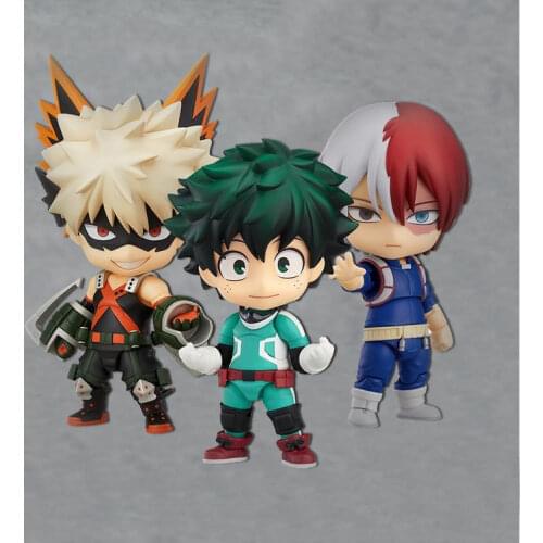 10CM My Hero Academia Anime Figure Midoriya Izuku Bakugou Katsuki Todoroki Shouto GSC Q Version PVC Action Figure Toys
