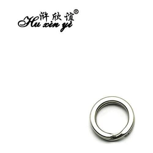 HXY PCS(100 50 20) Flat Double Split Rings Fishing Hard Lure Bait Connector Fishing Lure Stainless Steel Fishing Accessories