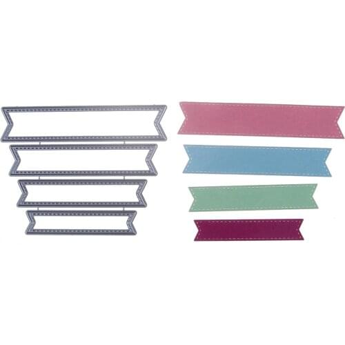 Hemere Metal Steel Cutting Dies Stencil Irregular Geometric Frame Banner DIY Scrapbooking Paper/photo Card Embossing Die Templat