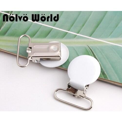 Nolvo World 5-20-100pcs 25*36mm White custom connection buckles connector for handbag metal connection buckle