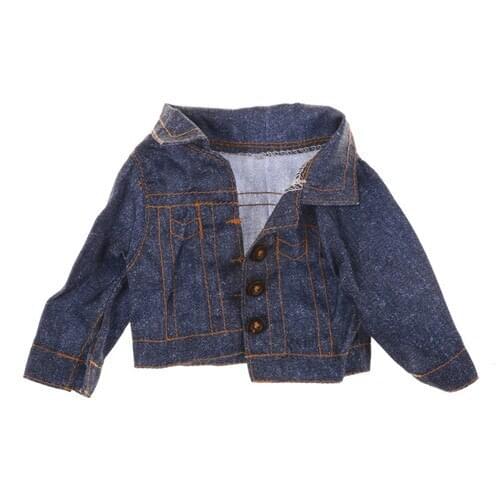 Fashion Doll Jeans Wear Winter Coat For Girl Doll Clothes Accessories For 18 Inch Doll High Quality Best Gift 7*18*3cm