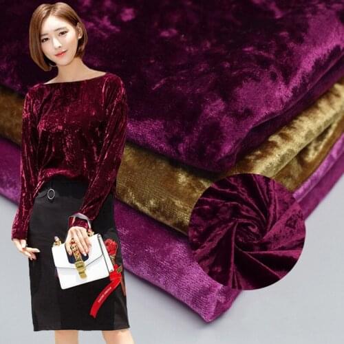 Spandex Lycra Velvet Satin Fabric Soft Smooth Shiny Plush Cloth For T-shirt Sport Wear