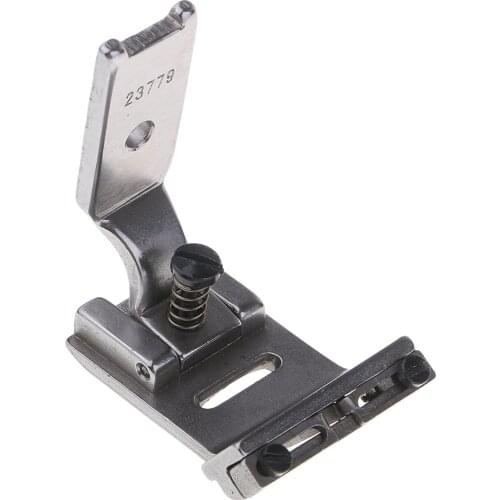 Industrial Sewing Machine Attachment: Two-Side Adjustable Tape Guide Foot Suitable for ZigZag Machines