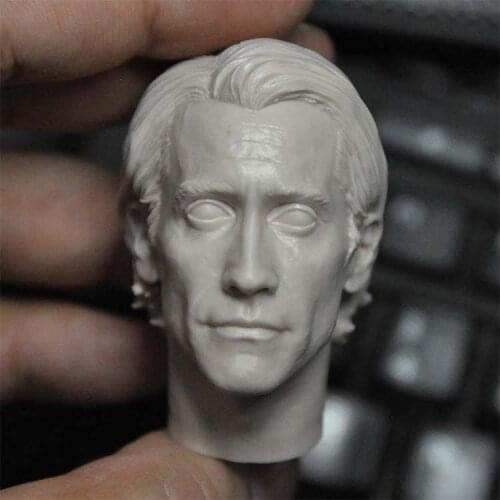 1/6 Scale Night Crawle Jake Gyllenhaal Unpainted Head Model for 12''Figures Body DIY