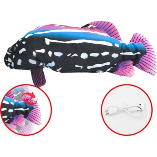 2020 Novelty Fish Cat Toy Realistic Plush Moving Fish Catnip Kicker Toys Electric Fish Toy With USB Cable Cushion