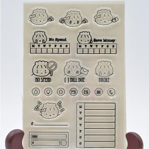 Mo' Money Mo' Dumpling Transparent Clear Silicone Stamp/Seal for DIY scrapbooking/photo album Decorative clear stamp shee FXL006