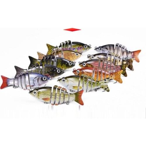 Fishing Lures for Bass Trout Segmented Multi Jointed Swimbaits Slow Sinking Swimming Lures for Freshwater Saltwater Fishing Lure