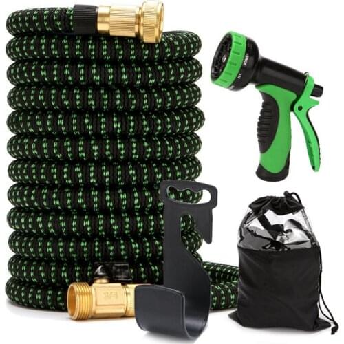 Garden Hose, 25-Foot Expandable Flexible Hose, with Functional Nozzles, High-Pressure Spray Nozzle Hose