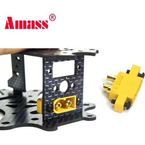 2pcs/5pcs/10pcs AMASS XT60E-M Mountable XT60 Male Plug Connector 4.23g For Racing Models Multicopter Fixed Board DIY Spare Part