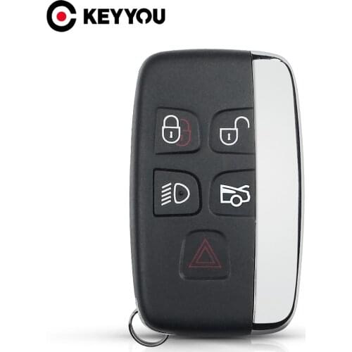 KEYYOU Remote Car Key Shell Smart Case 5 Buttons For Land Rover Discovery 4 Sport Evoque Vogue For Range Rover For JAGUAR XE XF