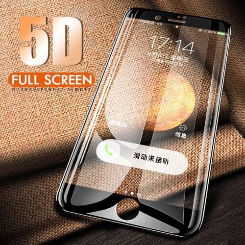 5D 9H Tempered Glass For iPhone X XS XR 11Pro Max 6 7 8 Plus Full Cover Screen Protector Protective 5D Upgrade Curved Edge Film