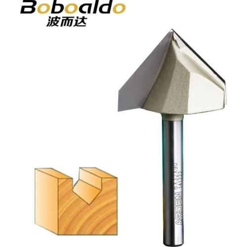 1pcs 6mmTwo Flutes V-Groove And Engraving CutterV-Groove And Engraving Cutter Woodworking Tools Arden Router Bit