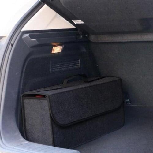 1 Pcs Portable Foldable Car Trunk Organizer Felt Cloth Storage Box Case Auto Interior Stowing Tidying for Vehicle Container Bag