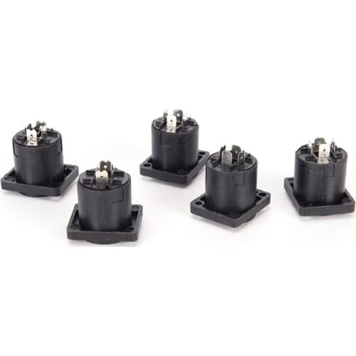 10pcs/lot 4 Pin Speakon Female Jack Socket Connector Audio Loudspeaker Amplifier LX9B