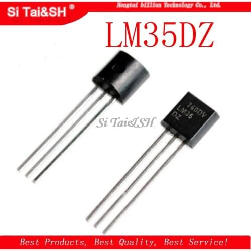 2pcs/lot LM35DZ TO92 LM35 TO-92 LM35D Precision Centigrade Temperature Sensors