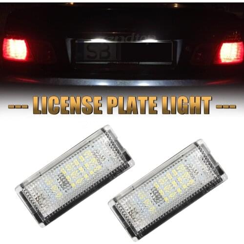 2x Number License Plate Light Lamp No Error 18SMD For BMW E46 4D 1998 1999 200 2001 2002 2003 12V LED Canbus Car Accessories
