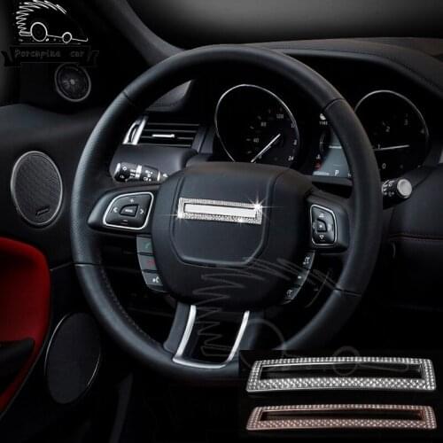 3 Color Metal diamond Car Steering Wheel Frame Decoration Car Sticker-styling For Sport Land Rover Range Rover Evoque