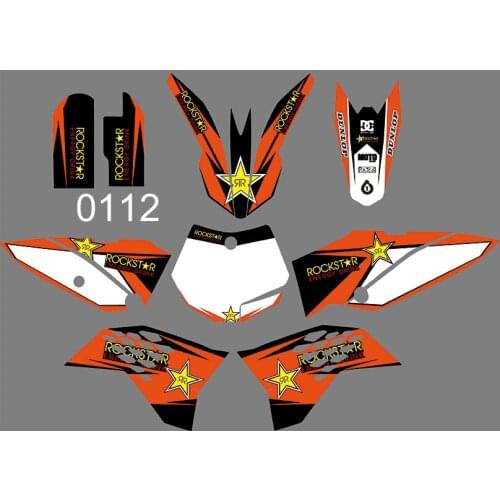 3M 0112 Motorcycle Team Graphic & Backgrounds Decal Stiker Kits for KTM SX65 2009 2010 2011 2012