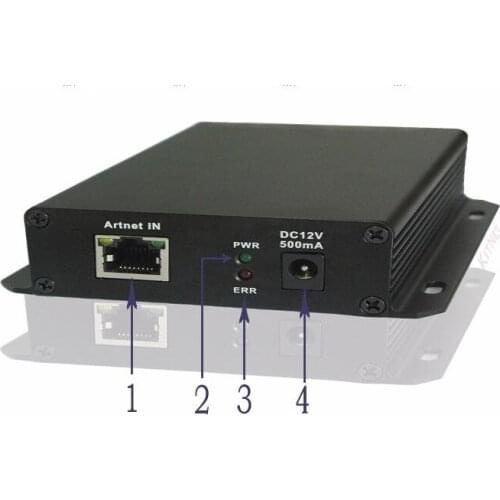ArtNet to DMX Converter;4 x DMX512 output;2048 DMX channels,compatible Madrix software;all ArtNet protocol device or software