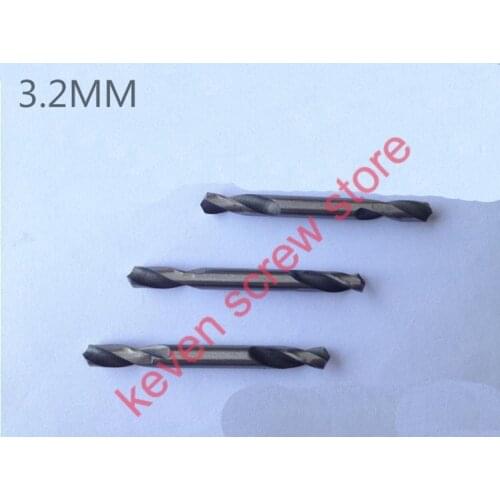 Free Shipping 10pcs 3.2mm Dia. HSS Double Ended Spiral Drill Bits Twist Drill Tools Set ,LICHUAN BRAND