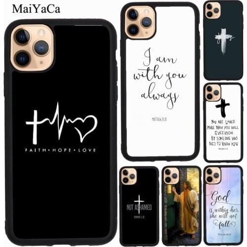 MaiYaCa Christ Jesus Bible Verse Cross Case For iPhone XR X XS Max SE 2020 6S 8 7 Plus 12 mini 11 Pro Max Coque
