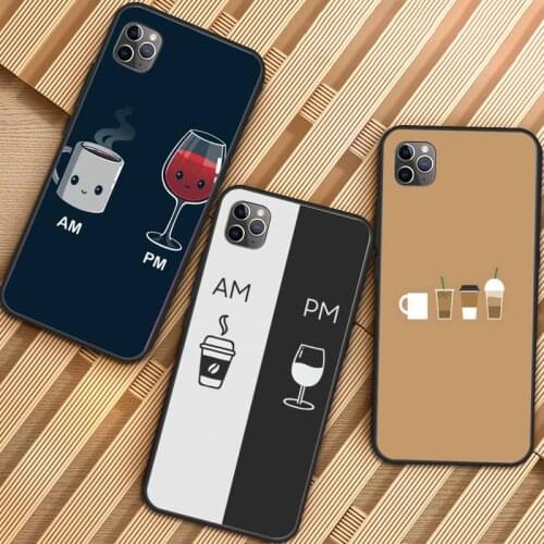 Coffee Wine Cup Phone Case for iPhone 11 12 mini pro XS MAX 8 7 6 6S Plus X 5S SE 2020 XR