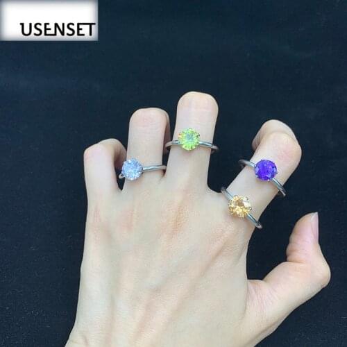 Zircon Rings Stainless Steel For Women AAA Natural Stone Wedding Ring Never Rub Off Jewely Wholesale