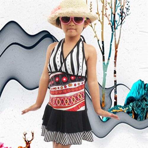 Childrens swimwear bikini girls and boys 10-14-year-old students conservative swimwear with breast pads KS022