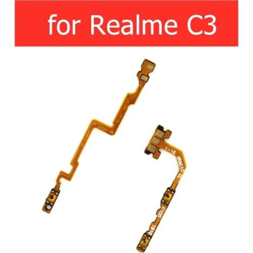 For Realme C3 Power Volume Side Key button Flex Cable On Off Switch Flex Cable Replacement Repair Parts