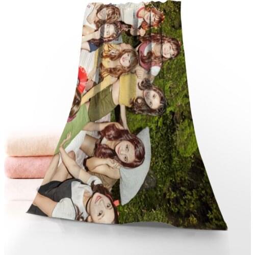 TWICE Towel Printed Cotton Face/Bath Towels Microfiber Fabric For Kids Men Women Shower Towels 70X140cm