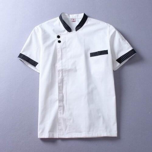 Brief chef uniform short sleeve chef work uniform summer restaurant waiter uniform hotel cook work wear