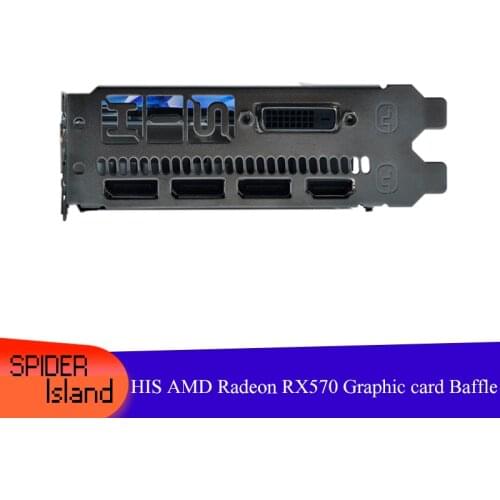 Bracket for HIS AMD Radeon RX 570 RX570 RX580 RX470 RX480 Graphic Card 12cm 3 * DP + 1 * HDMI Video card Baffle