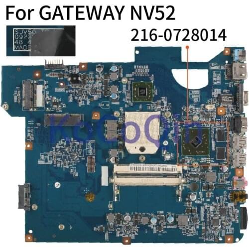 Laptop Motherboard For GATEWAY NV52 Notebook Mainboard 09228-SB AMD 216-0728014 DDR2