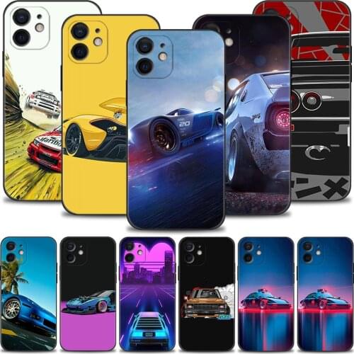 Fashion Sports Car Phone Case For iPhone 11 12 Pro Max 12 Mini X XR XS Max 6s 7 8 Plus SE 2020 Shockproof Soft Cover