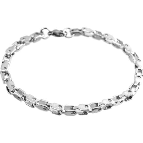 FASHION Mens silver color bracelet punk JEWELRY machine Chains High Quality Stainless Steel dropshipping bracelets