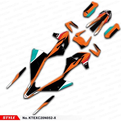 Aftermarket Deco Kit for EXC EXC-F XC-W XCF-W 150 300 500 SX SXF XC-F 125 250 350 450 19 to 22, Style No.KTEXC20N052-X