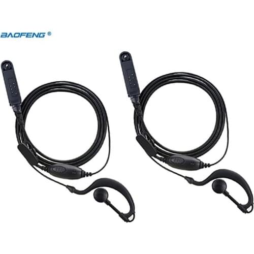 2pcs Waterproof Earphone Baofeng UV-9R plus headset UV 9R UV-XR BF-9700 BF-A58 ppt earphone Baofeng walkie talkie Accessories