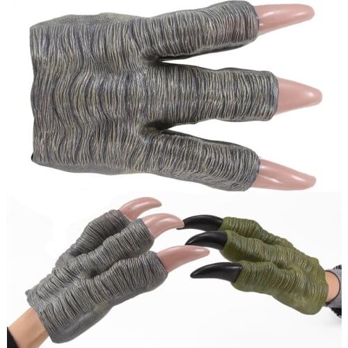 Novelty Gag Toys Practical Jokes Dinosaurs Paw Hand couple glove Kids party Masquerade Ornament Boys Halloween Toys decoration