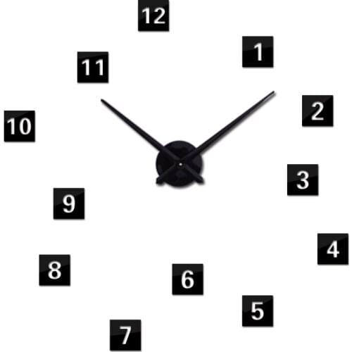 New hot wall clock europe quartz watch clocks still life stickers home decoration living room large acrylic mirror wall sticker