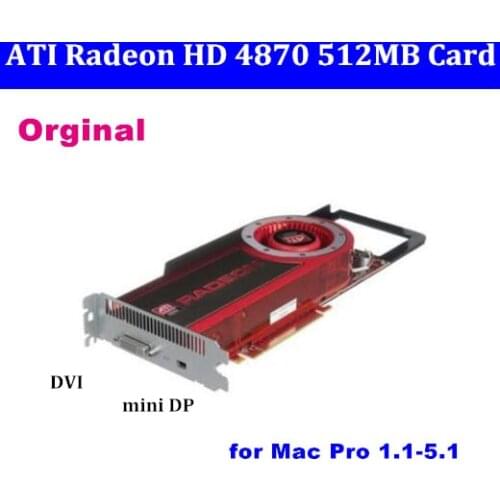 New Original MAC PRO E A1186 970 HD4870 PCI-E CARD FOR 1GEN &2GEN 2006-2008-2011 With MINI DP PORT SUPPORT 27` MONITOR